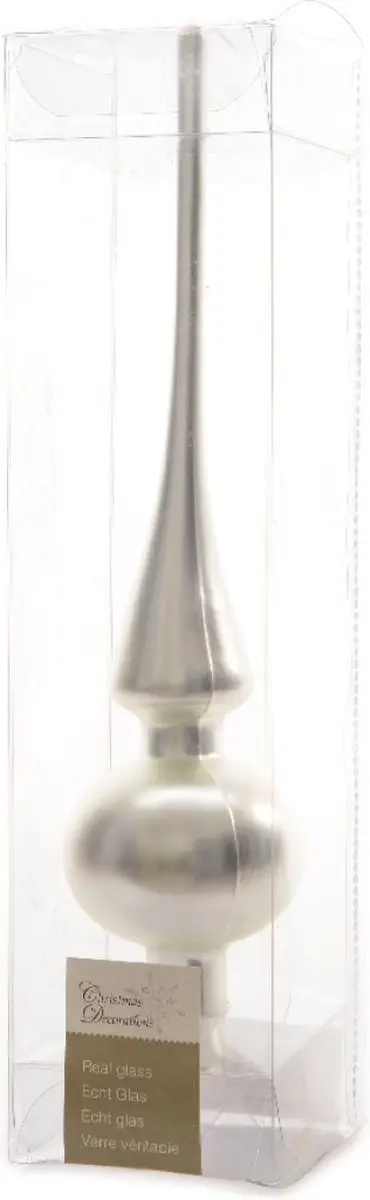 Decoris Piek Glas Mat Zilver Ø6x26cm