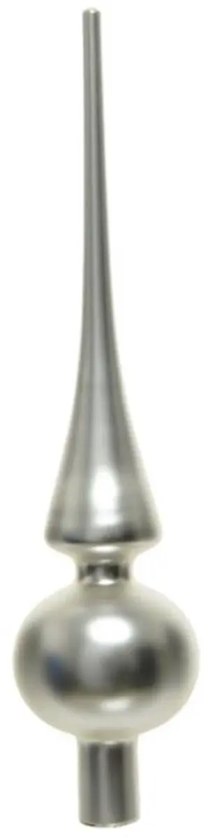 Decoris Piek Glas Mat Zilver Ø6x26cm - afbeelding 2 van 3