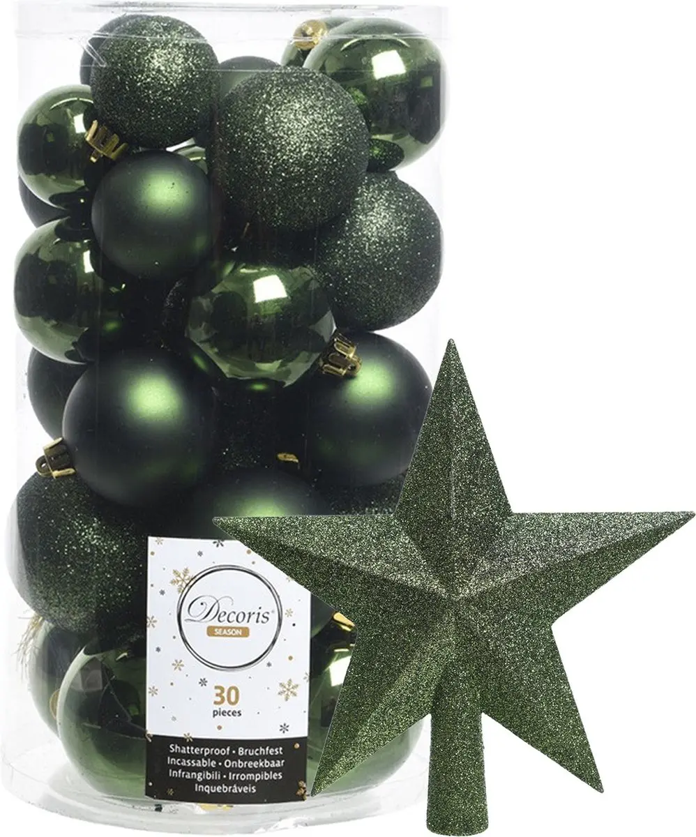 Decoris kerstballen 30x stuks