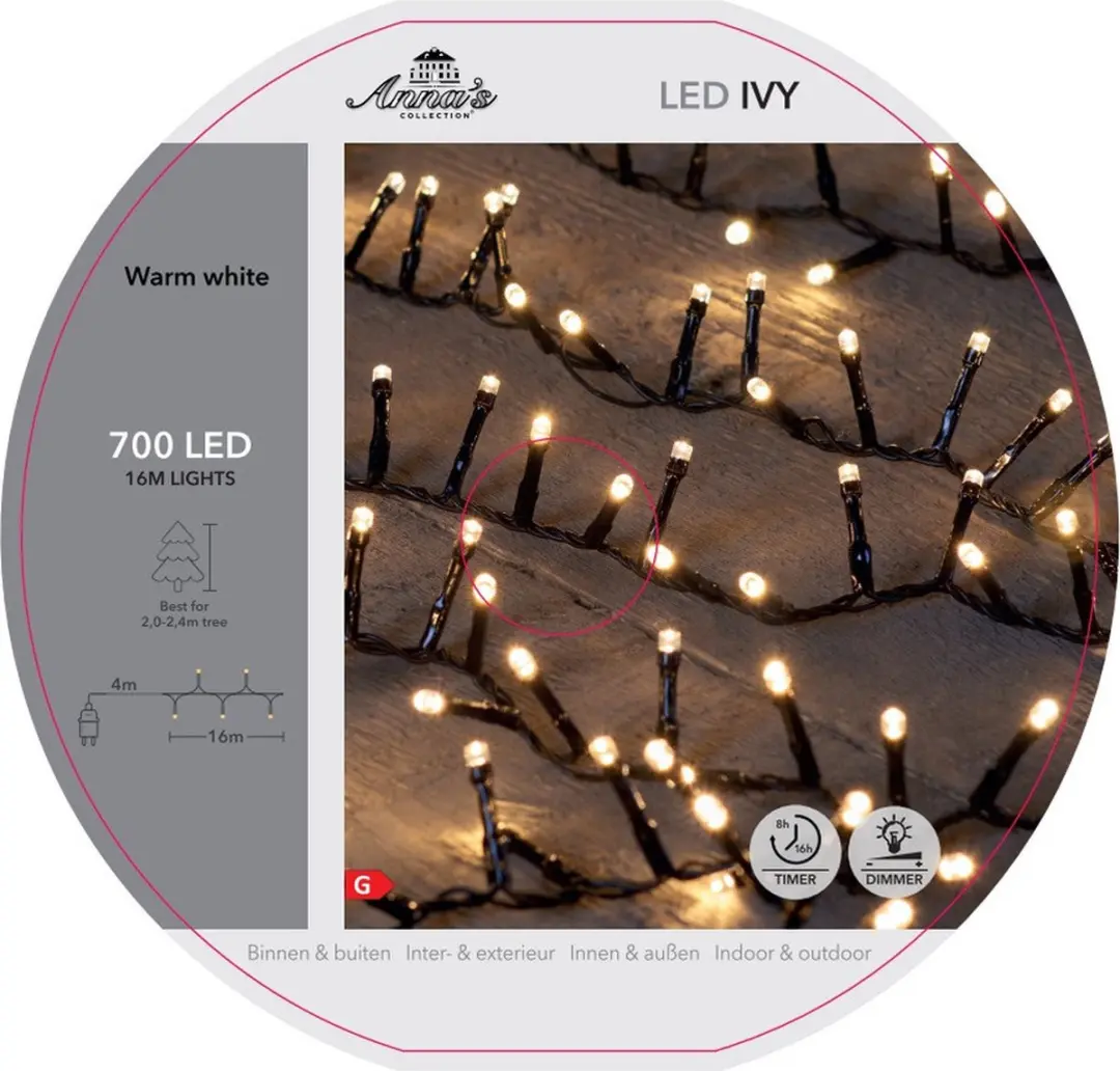 Anna's Collection Kerstverlichting 700 LED 16m Warm Wit