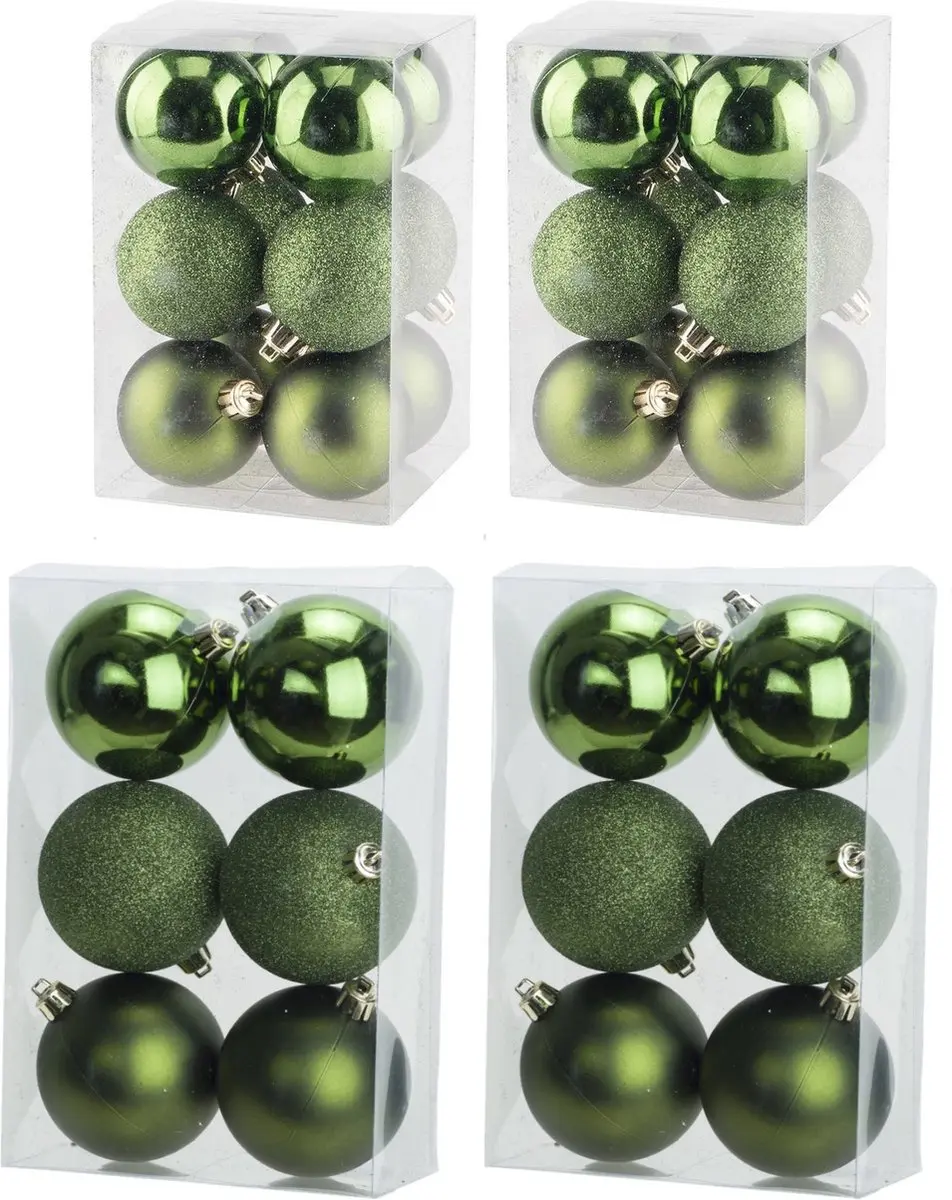 Cosy & Trendy kerstballen set appelgroen