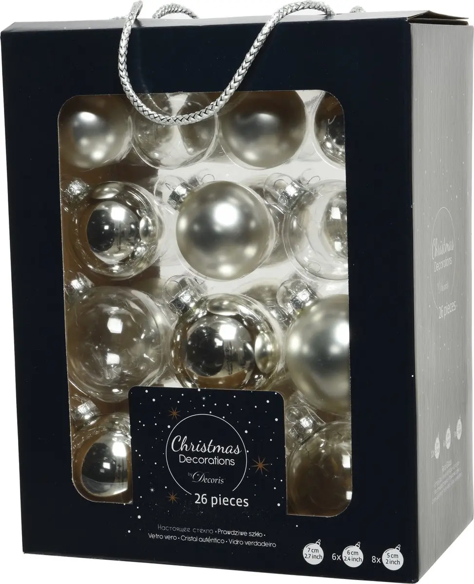 Decoris Kerstballen Glas