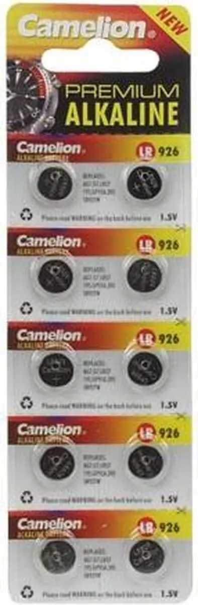 AG7 / LR927 KNOOPCEL ALKALINE CAMELION, BLISTER 10