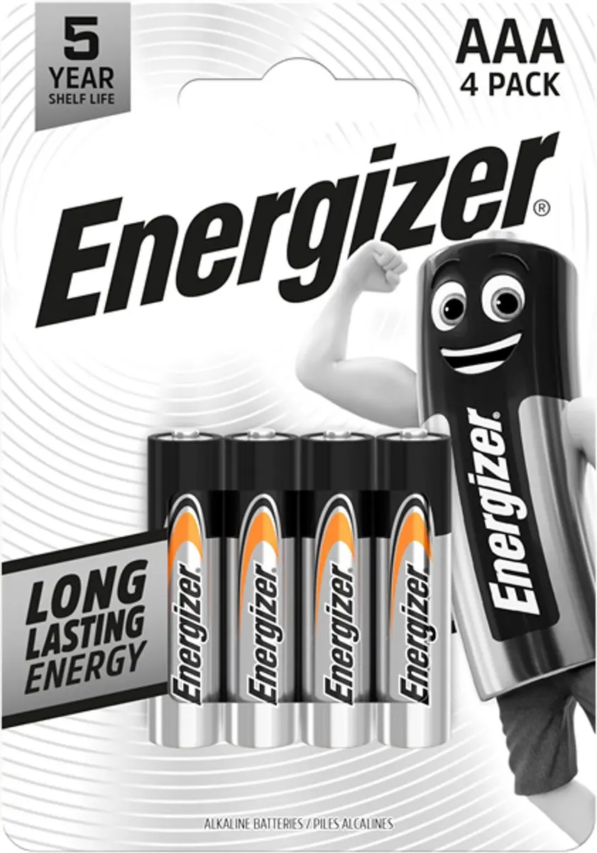 Energizer Everyday LR03 AAA Alkaline Batterijen 4 Stuks