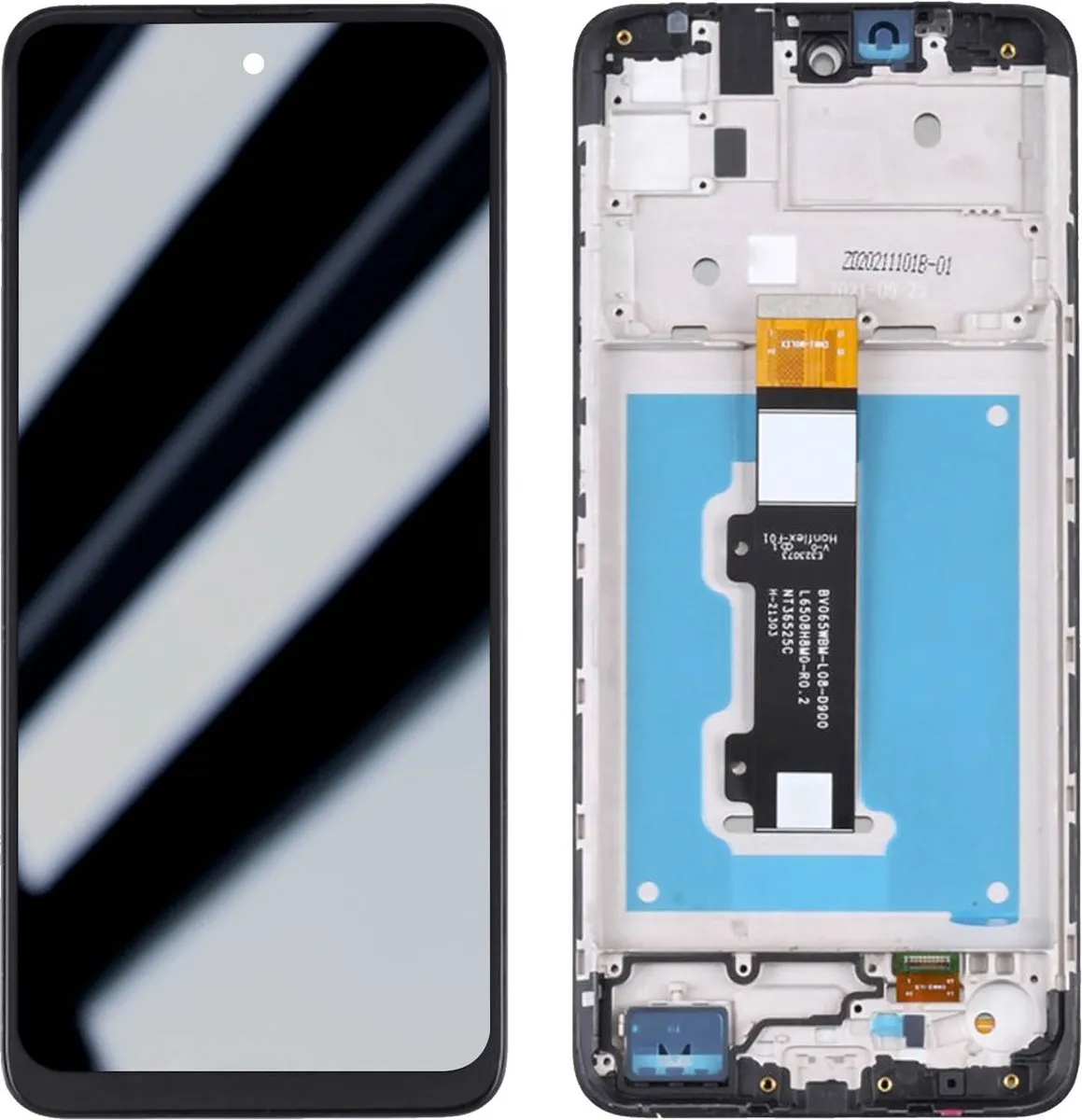 Motorola Moto E40/E30 Volledig Scherm Blok Lichtgrijs