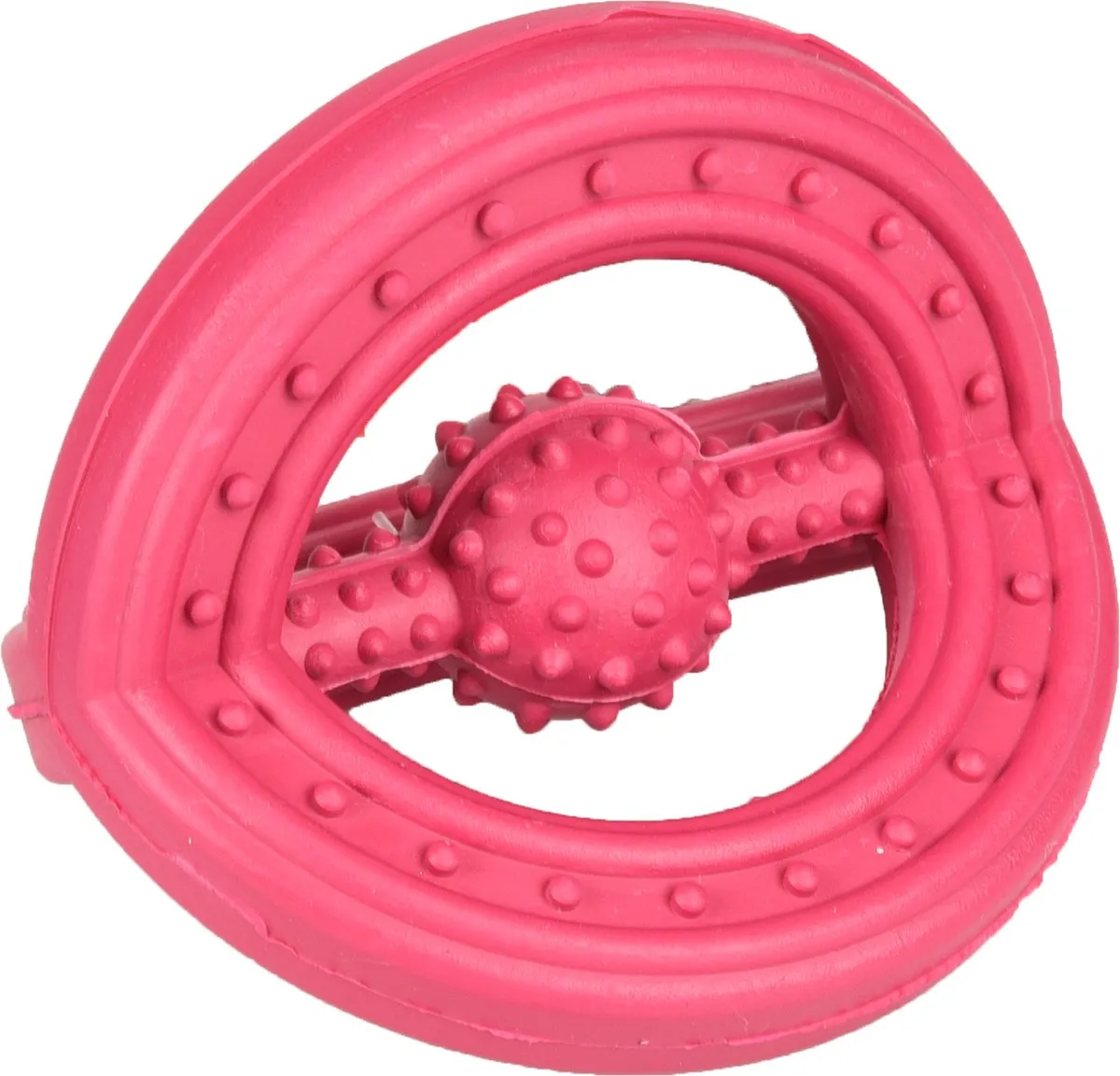 Flamingo Ruffus Rubber Hondenspeelgoed - Blauw/Rood/Roze