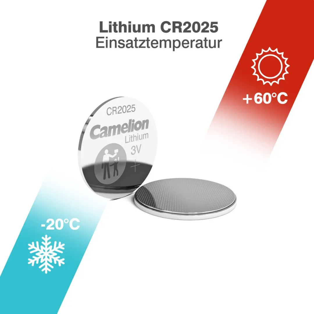 Camelion CR2025 Lithium 3V - 5 Stuks - afbeelding 4 van 6