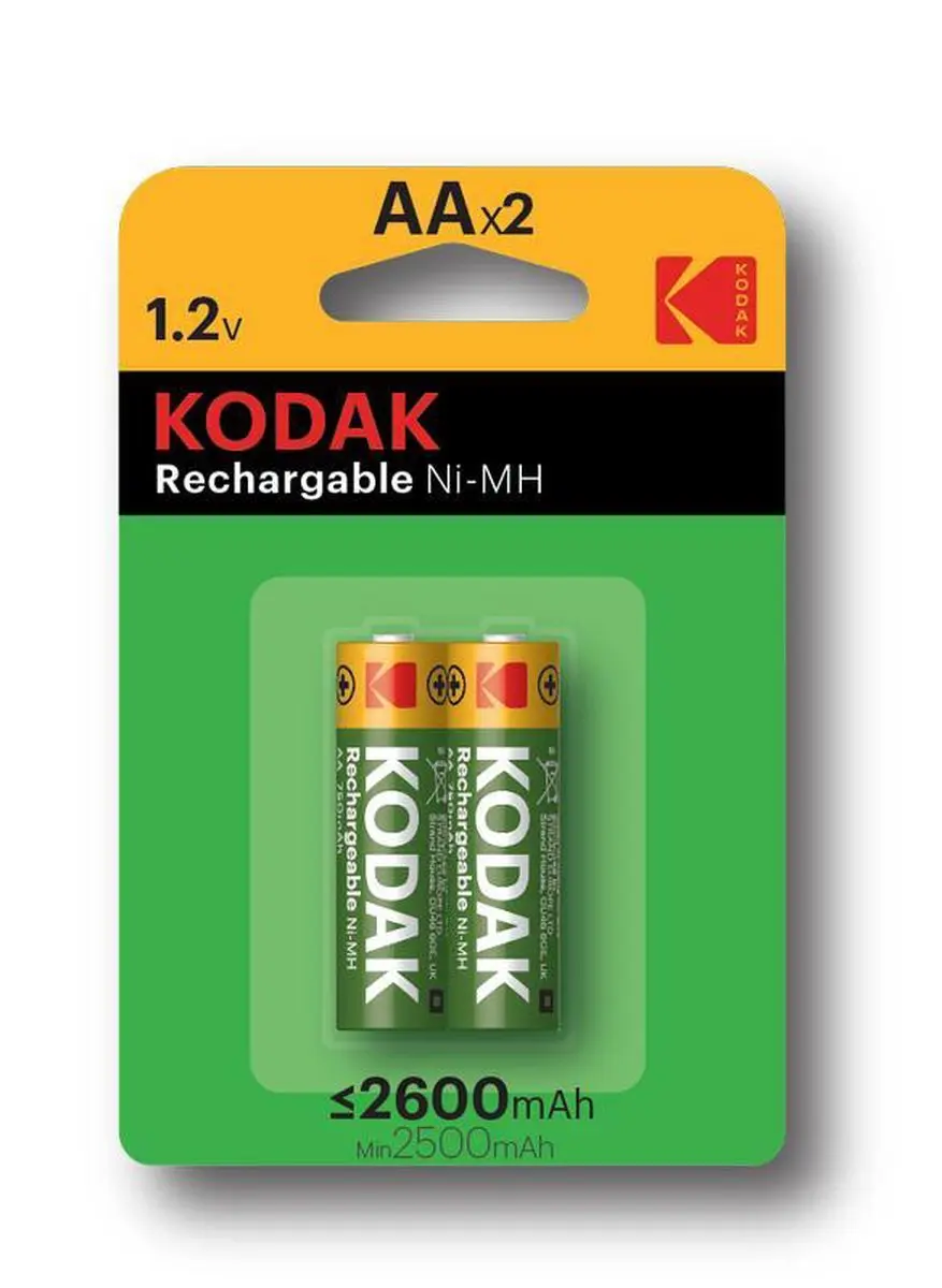 Kodak AA Oplaadbare Batterijen 2600mAh - 2 Stuks - afbeelding 3 van 4
