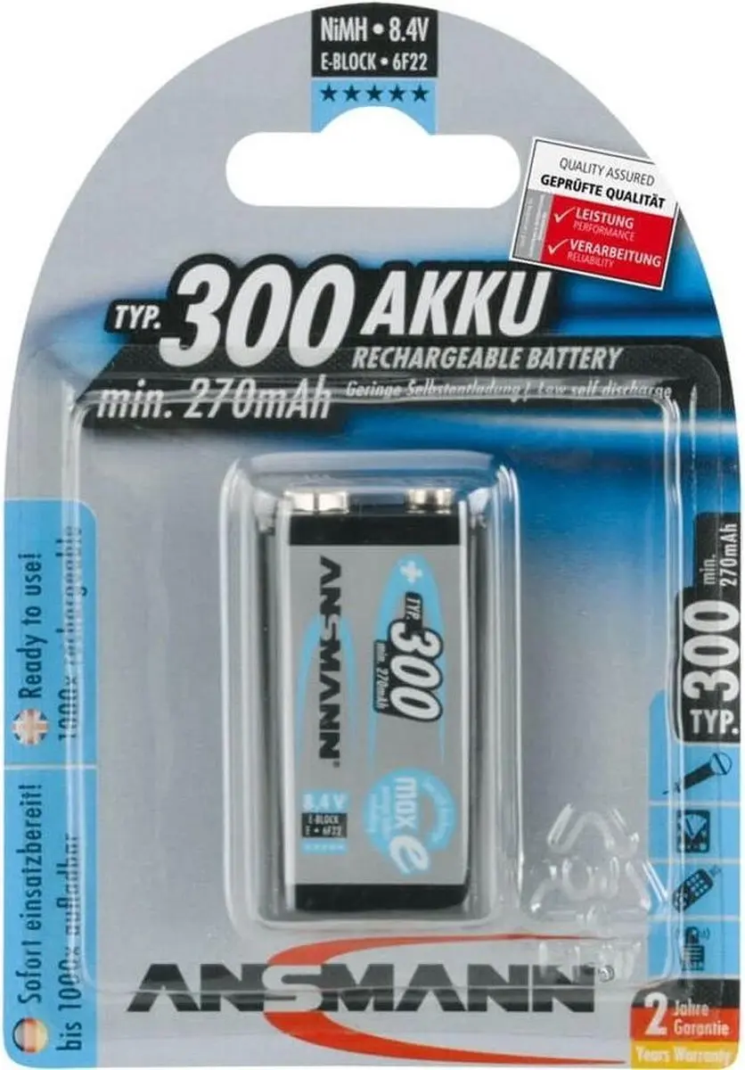 Ansmann 9V maxE Batterij