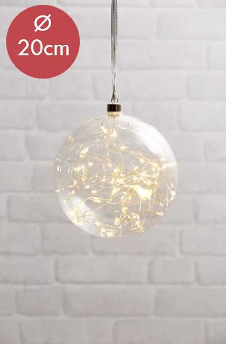 Kerstbal met 80 LED lampjes