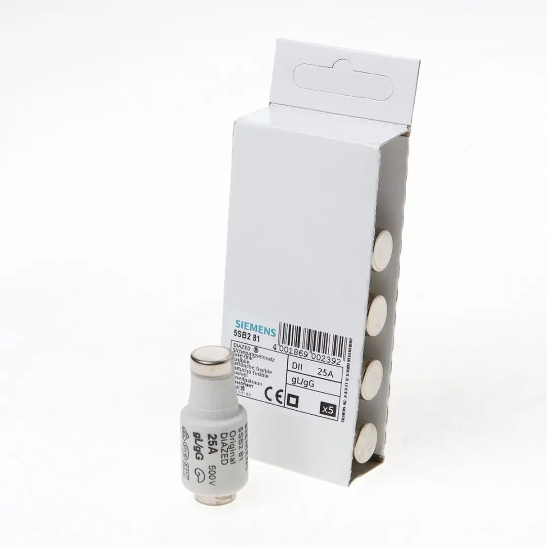 Siemens 5SB2811 D-patroon zekering traag 25A - 25 Stuks - afbeelding 2 van 2