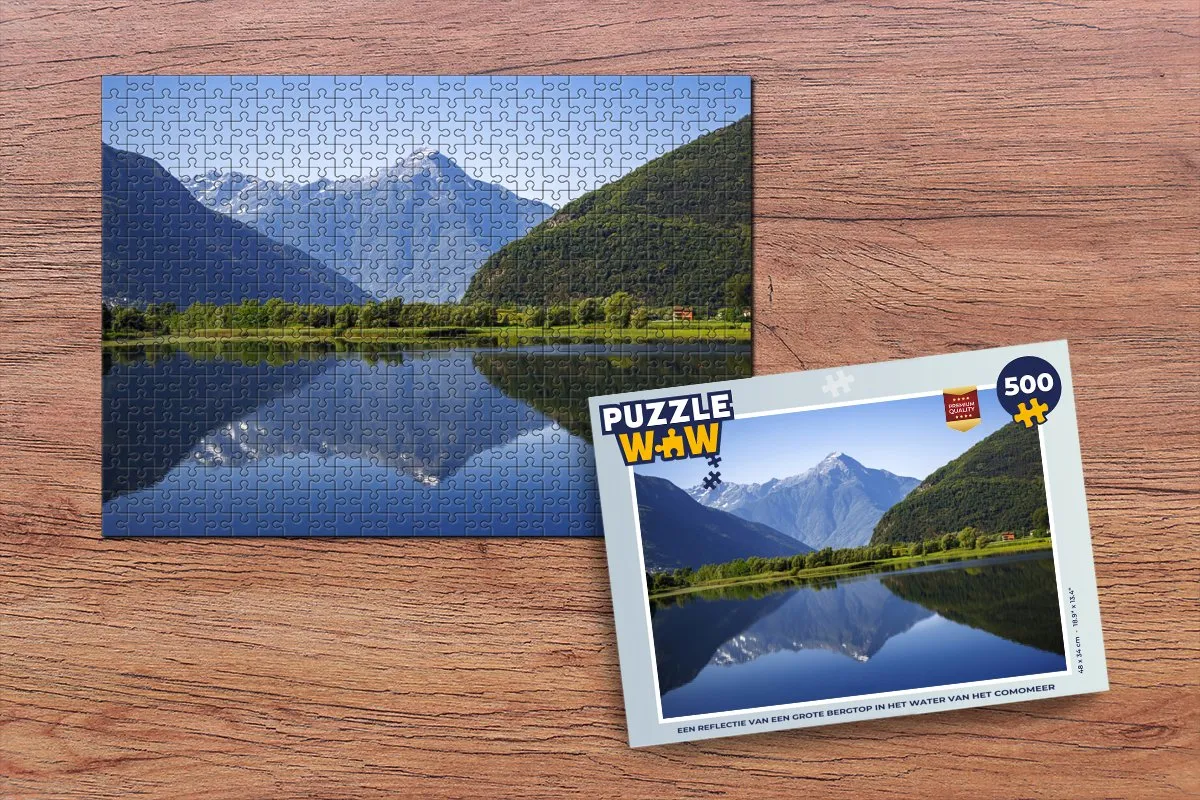 PuzzleWow Legpuzzel Comomeer Alpen 500 Stuks