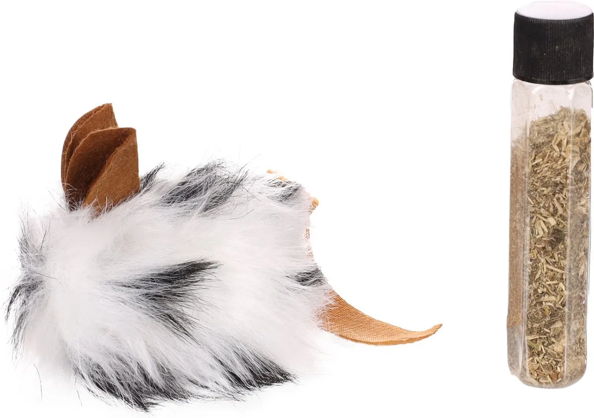 Flamingo Pluche Muis met Catnip