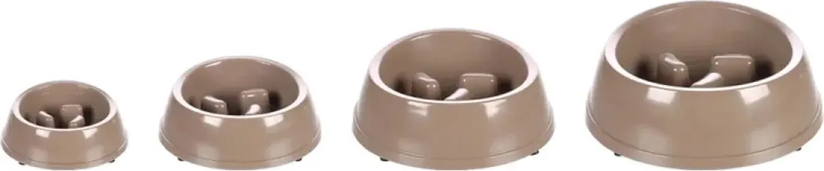 Flamingo Mangi Slow Feeder Voerbak - Ø23cm 950ml Taupe