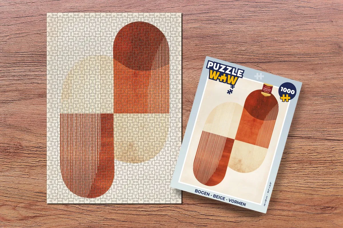 PuzzleWow Puzzel Bogen 1000 Stuks - Modern Beige