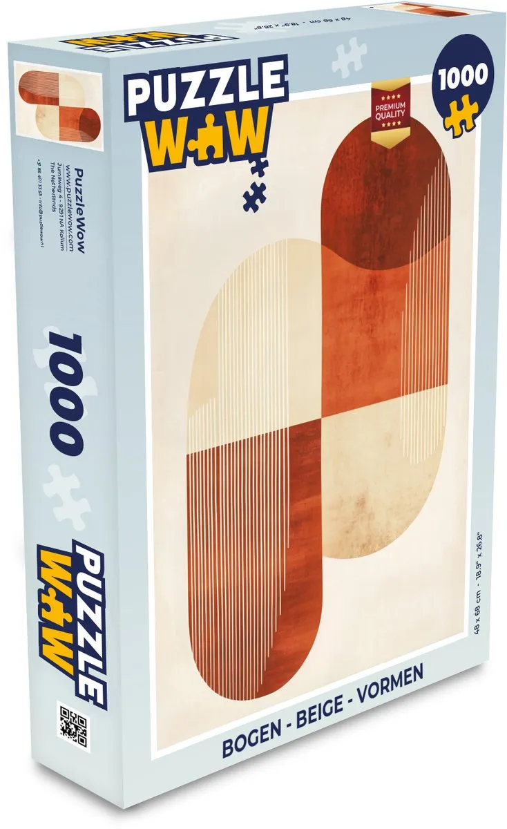 PuzzleWow Puzzel Bogen 1000 Stuks - Modern Beige