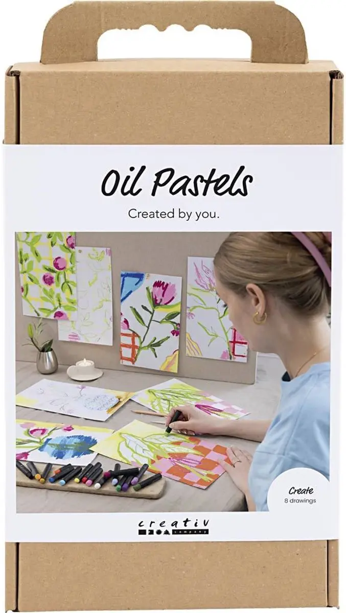 Creativ Company Creatief pakket Oliepastelkrijt Bloemen diverse kleuren 1 verpak