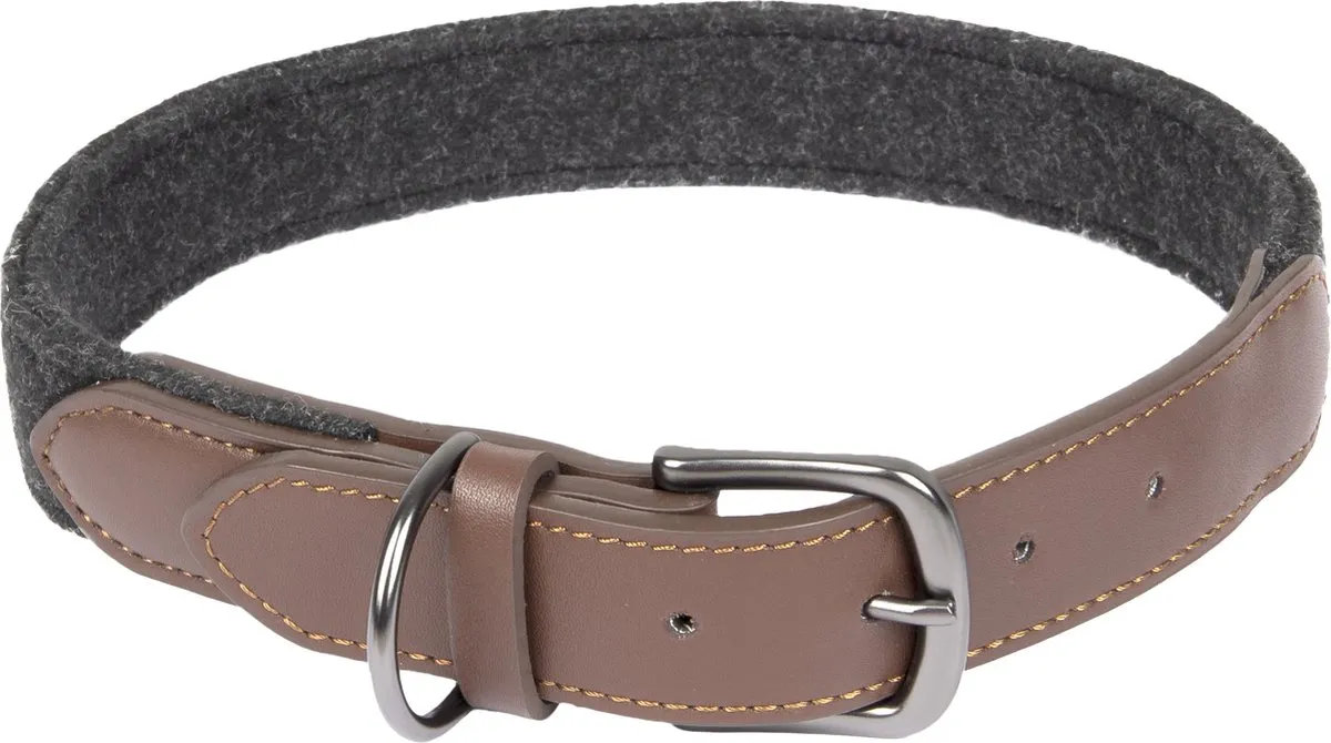 Flamingo Yura Halsband Honden XL Zwart 47-57cm