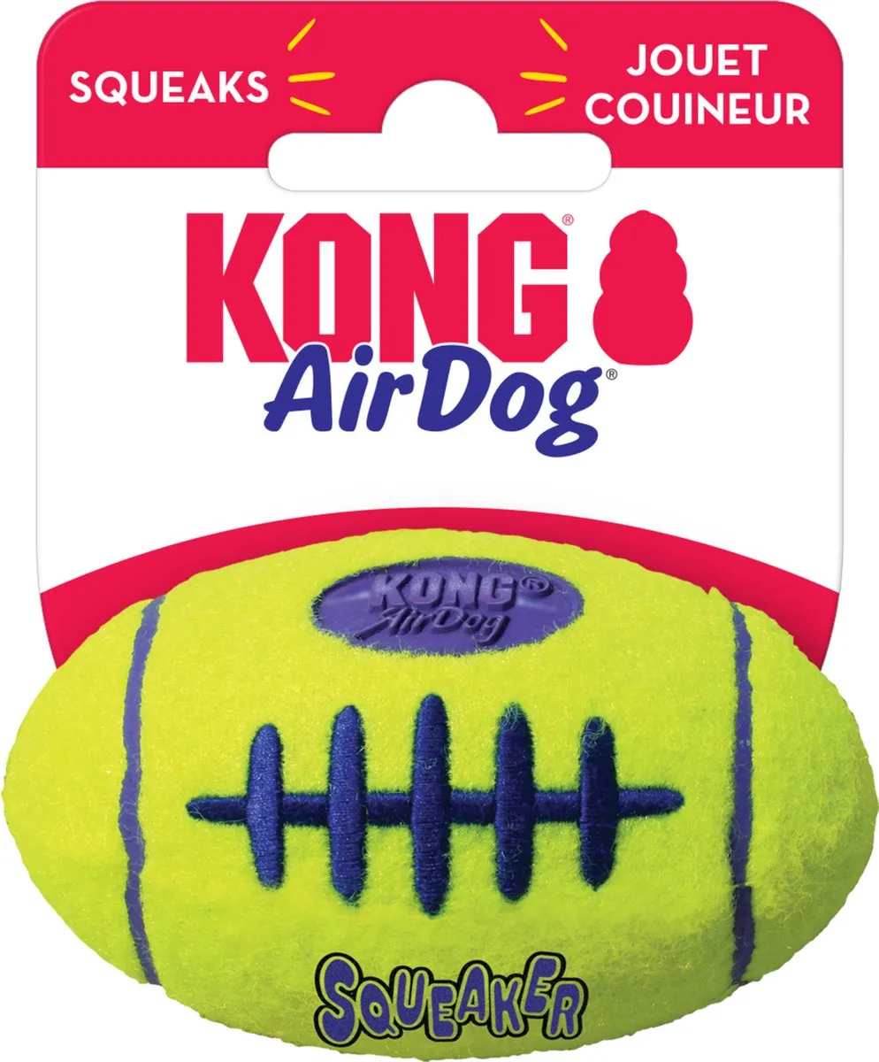 KONG Air Squeaker Football S - Geel