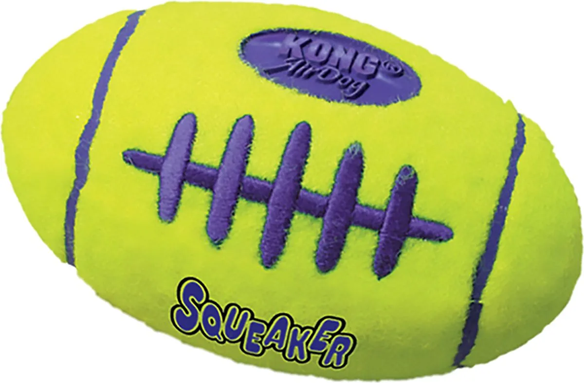 KONG Air Squeaker Football S - Geel