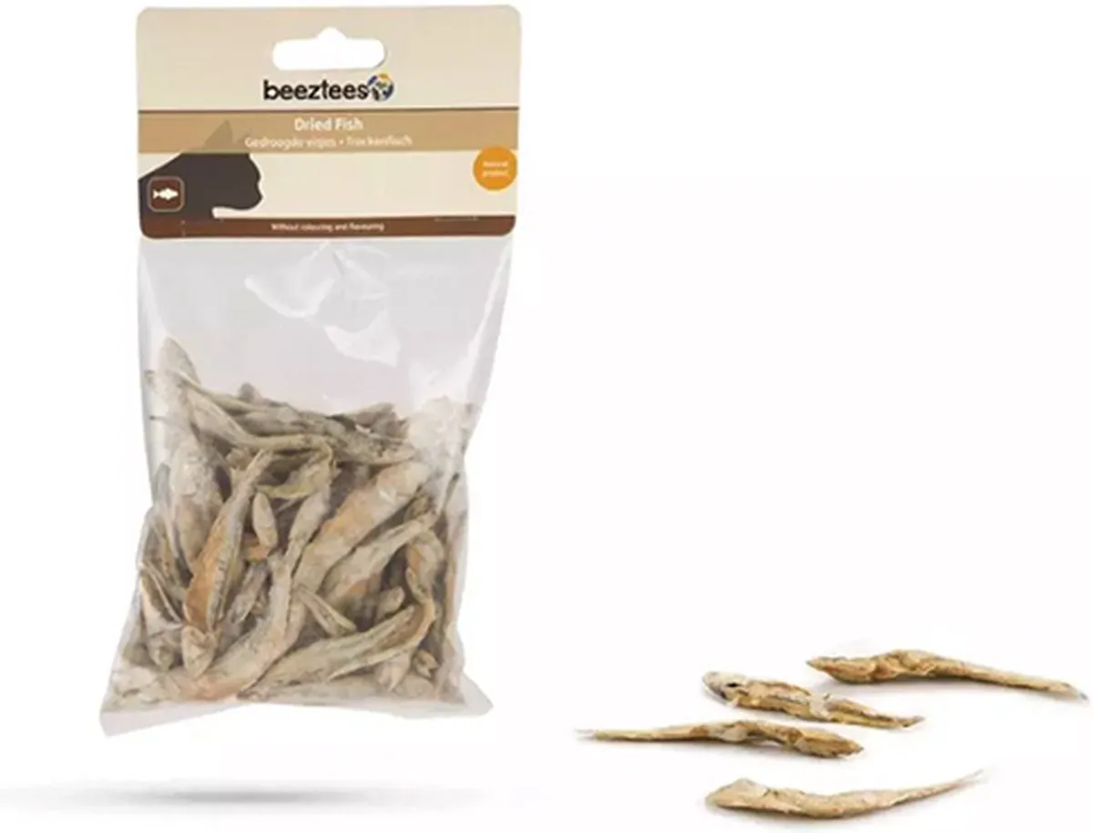 Beeztees Gedroogde Visjes Katten Snack 100g