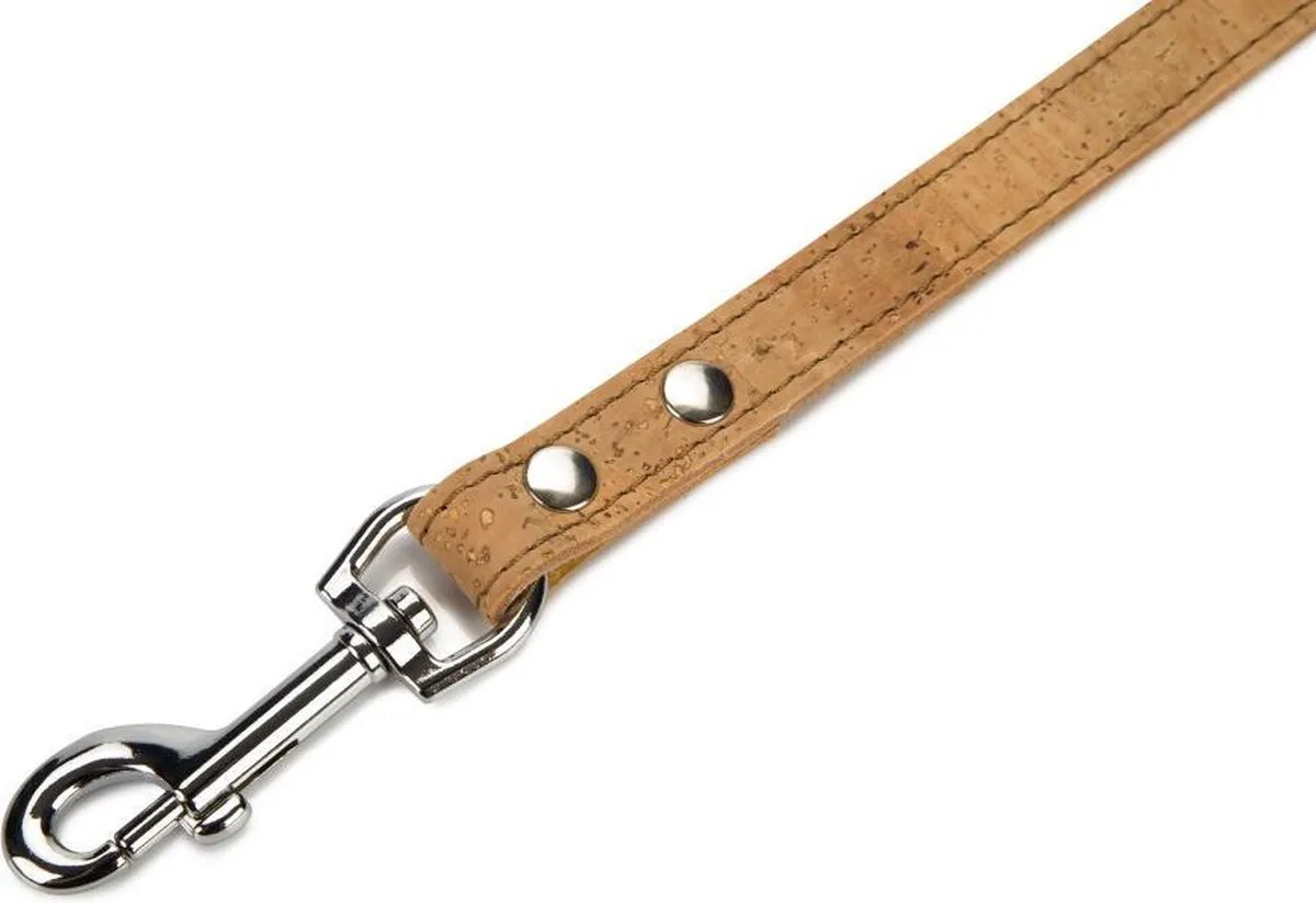 Beeztees Leren Looplijn Cork Naturel 100cm x 18mm
