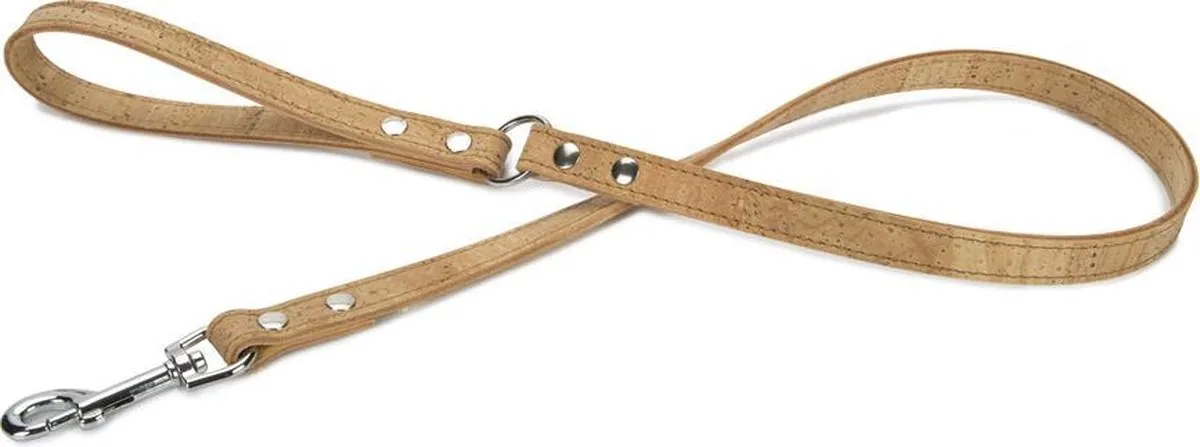 Beeztees Leren Looplijn Cork Naturel 100cm x 18mm