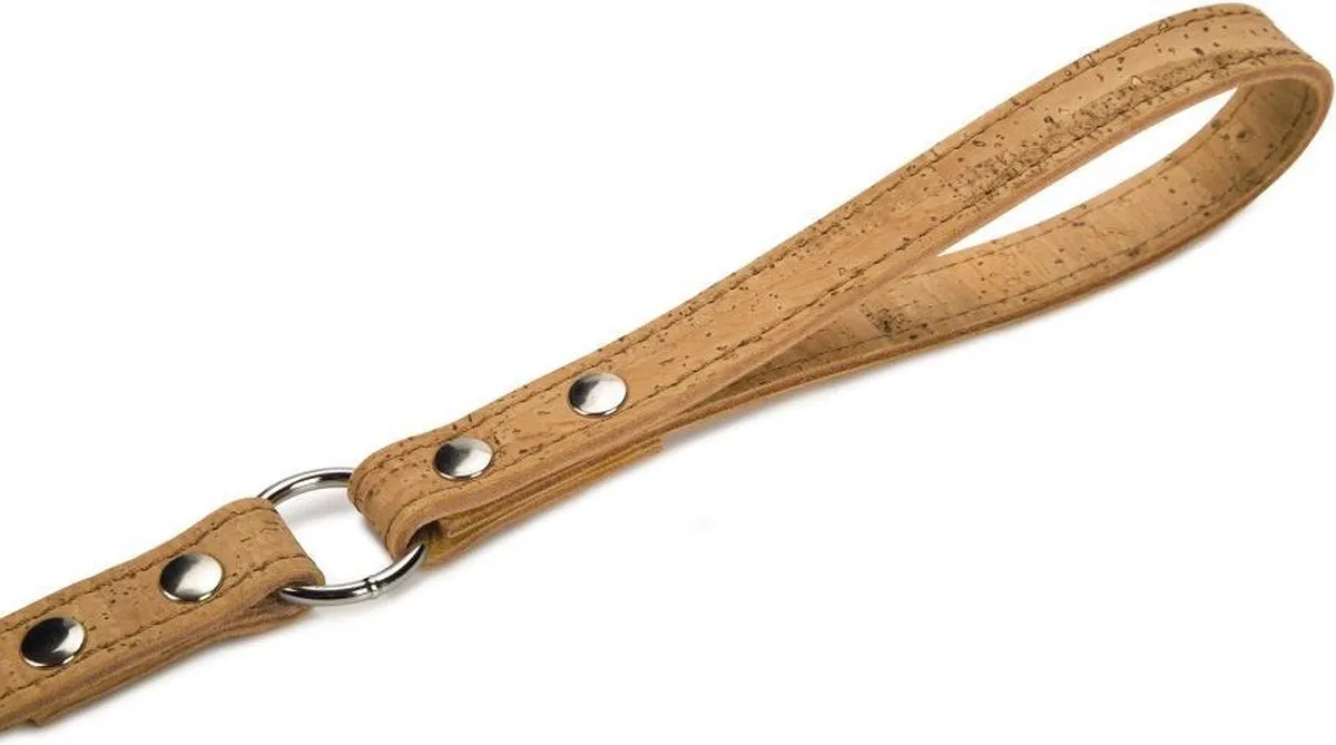 Beeztees Leren Looplijn Cork Naturel 100cm x 18mm