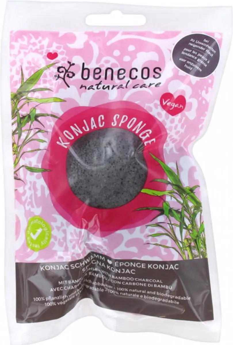 Benecos Natural Konjac Sponge Black Bamboo