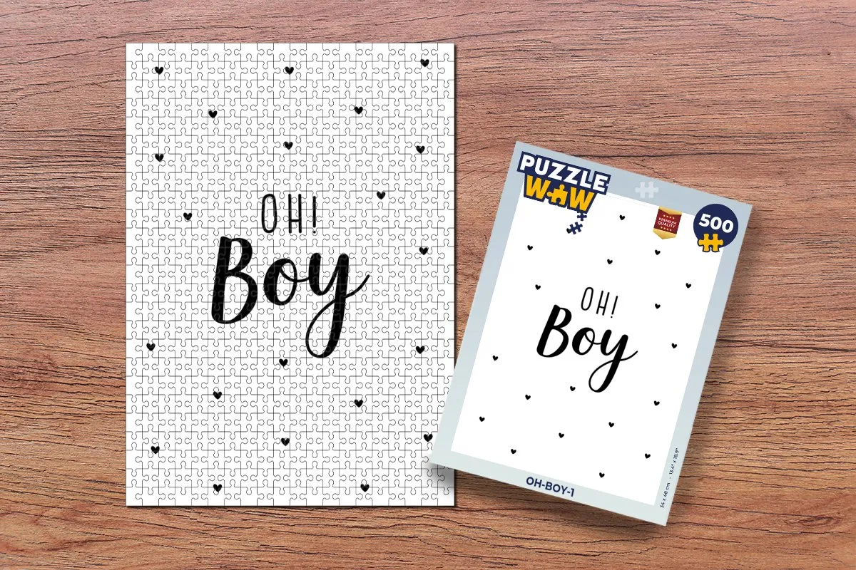 PuzzleWow Oh! Boy Quotes Legpuzzel 500 Stuks - Multicolor