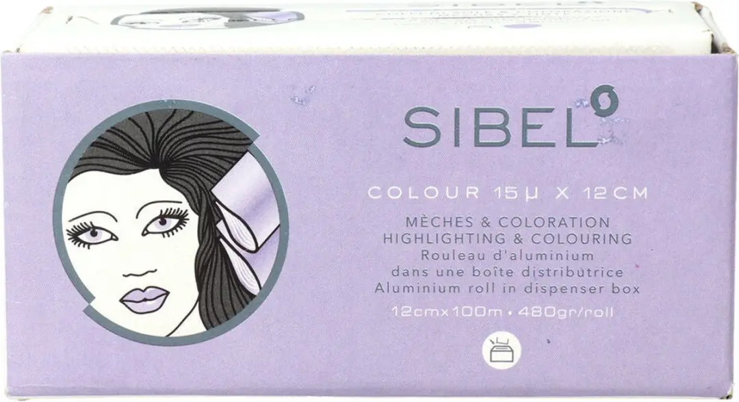 Sibel Alufoil Roll 15μm 12cm x 100m Lila