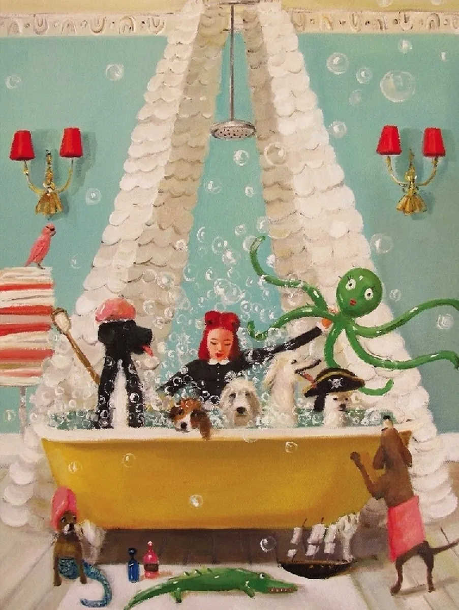 The New York Puzzle Company Janet Hill Bubble Bath - 1000 Stuks - Multi