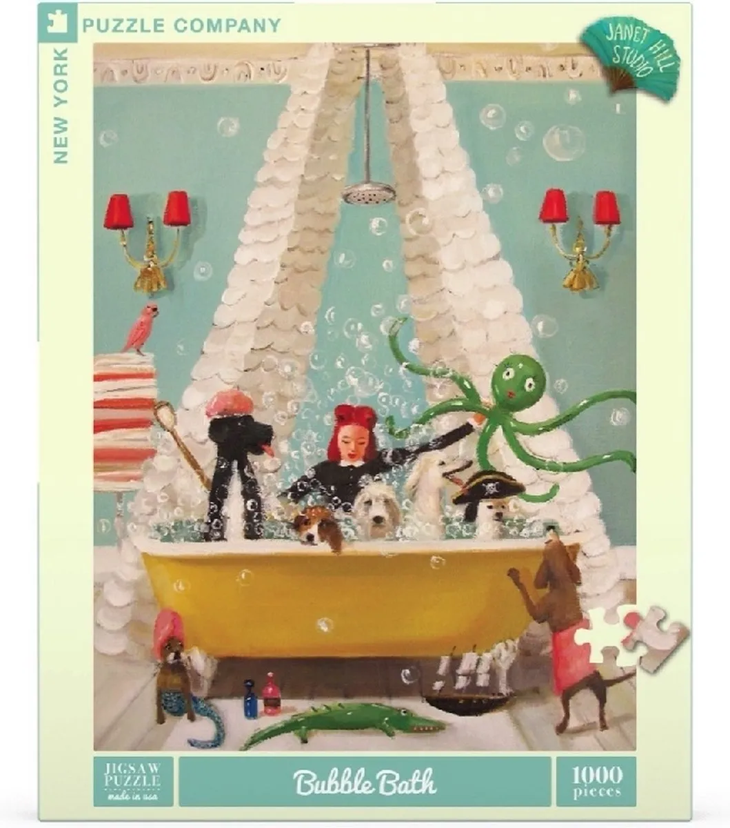 The New York Puzzle Company Janet Hill Bubble Bath - 1000 Stuks - Multi