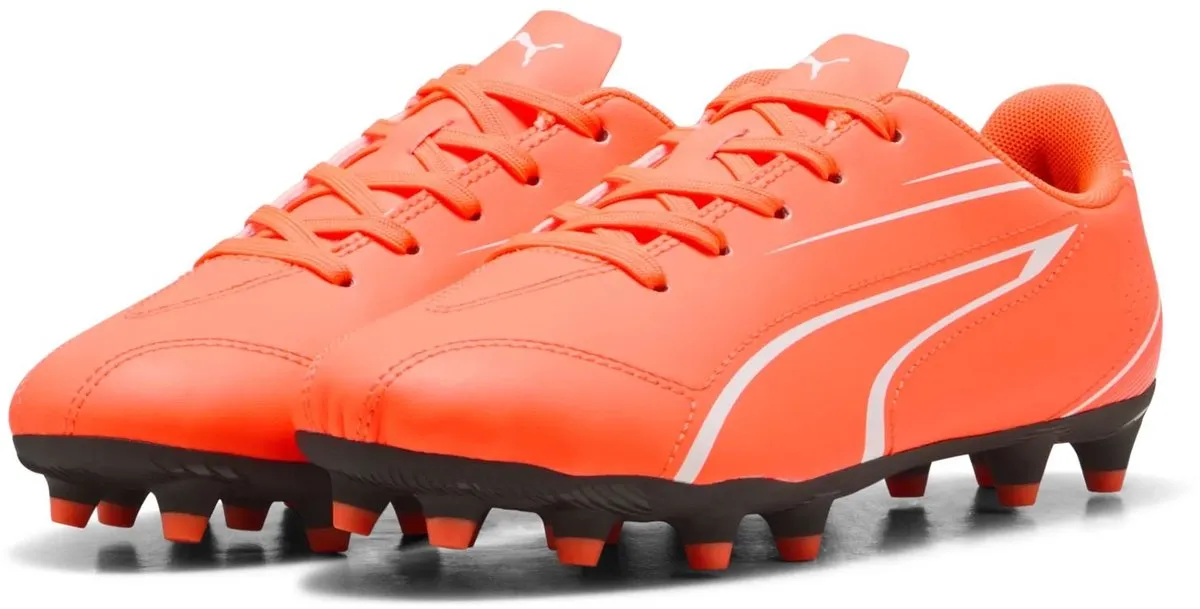 PUMA Vitoria FG/AG Voetbalschoenen - Rood/Zwart - Maat 5