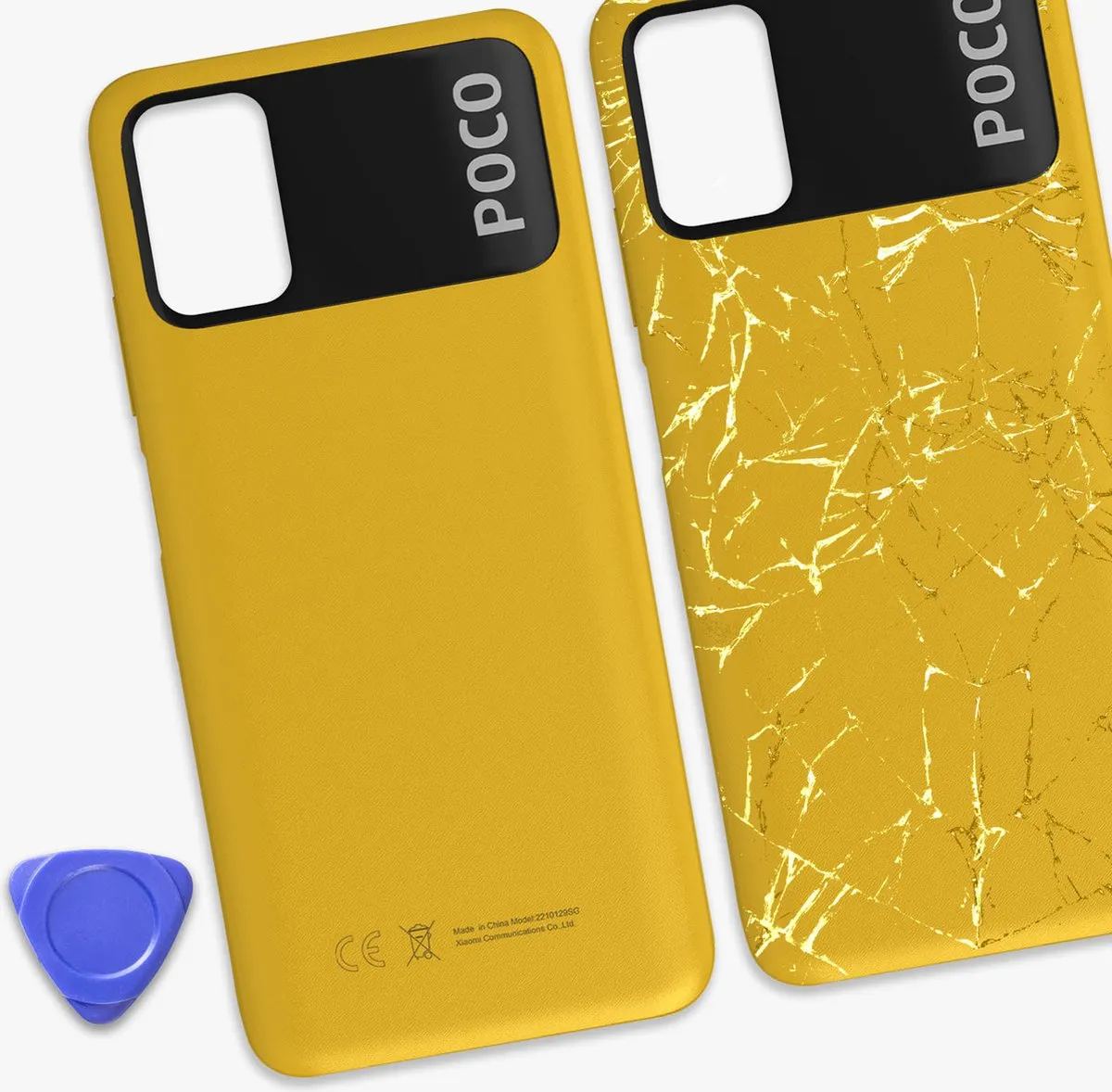 Xiaomi Poco M3 Batterijdeksel - Geel