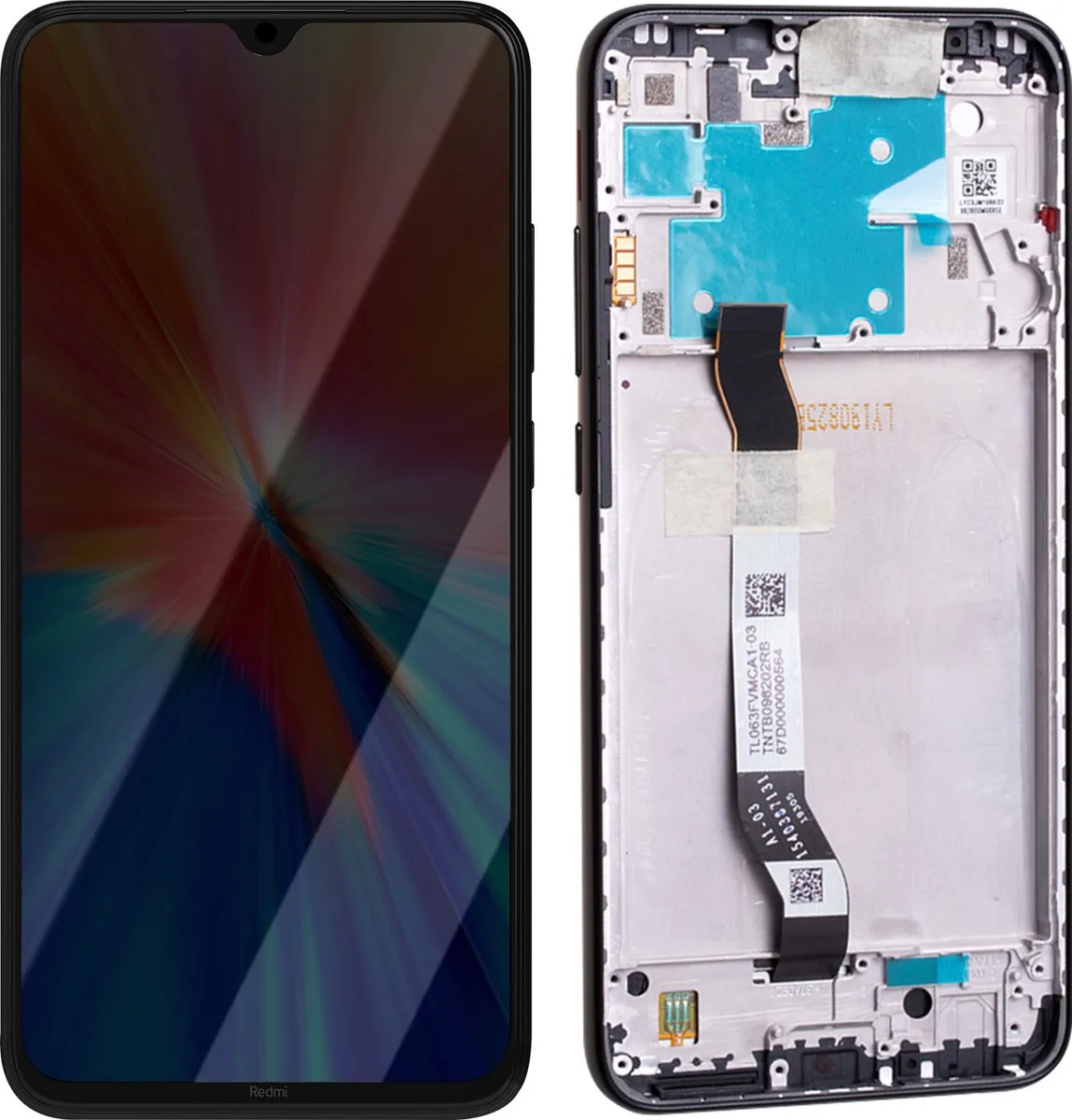 Xiaomi Redmi Note 8 Scherm + Kader - Zwart