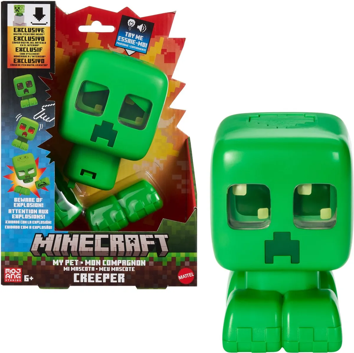 Minecraft Mijn Huisdier Creeper JGX49 - Interactief Figuur - Multicolor
