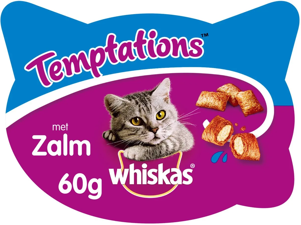 Whiskas Temptations Zalm 60g