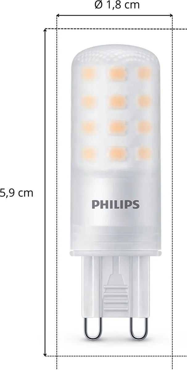 Philips LED WW 4W G9 Warm Wit - 2700K
