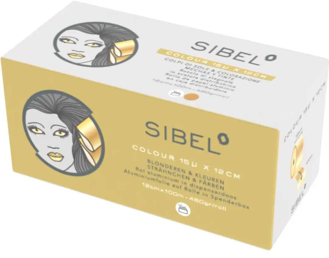 Sibel Alufoil Roll 15µ Goud 12cm x 100m - afbeelding 2 van 2