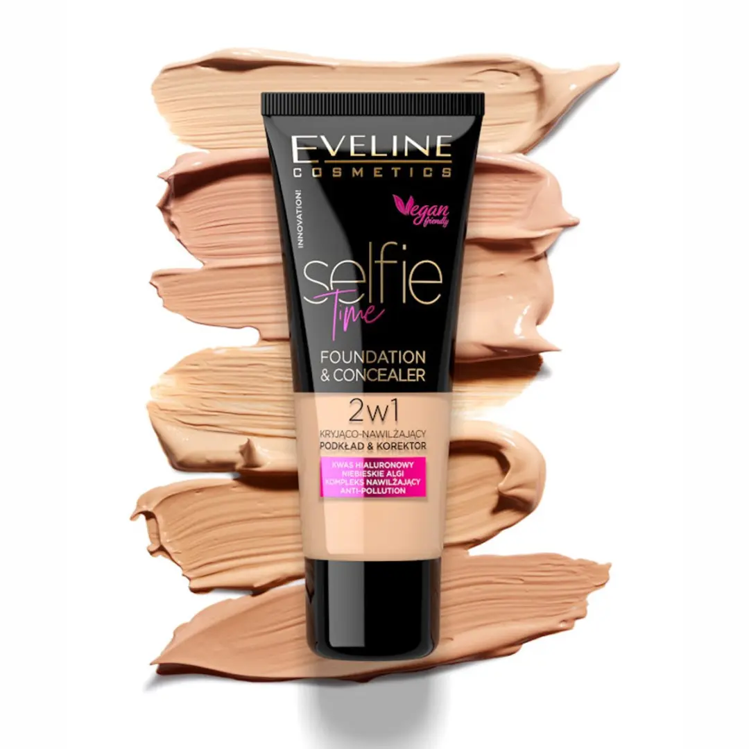 Eveline Cosmetics Selfie Time Foundation & Concealer 03 Vanilla 30ml - afbeelding 2 van 2