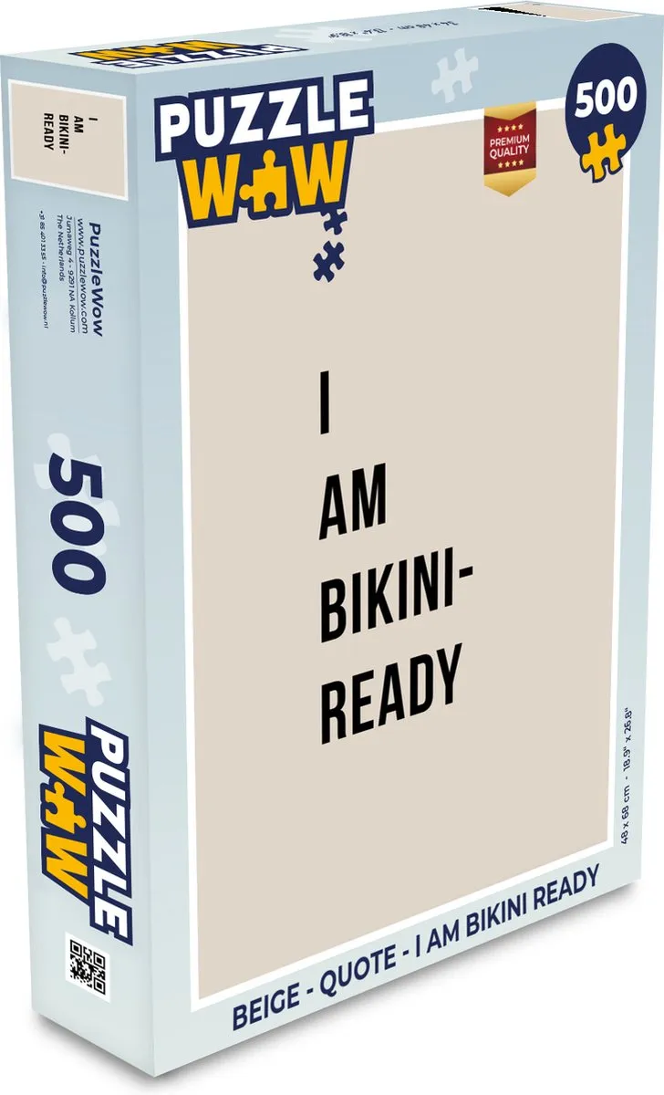 PuzzleWow Legpuzzel I am bikini ready 500 Stuks