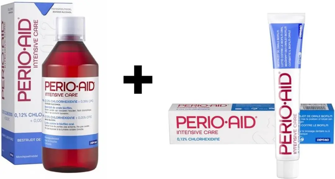 1x Perio-Aid Intensive Care Mondspoelmiddel 012% + 1x Perio Aid intensive care t
