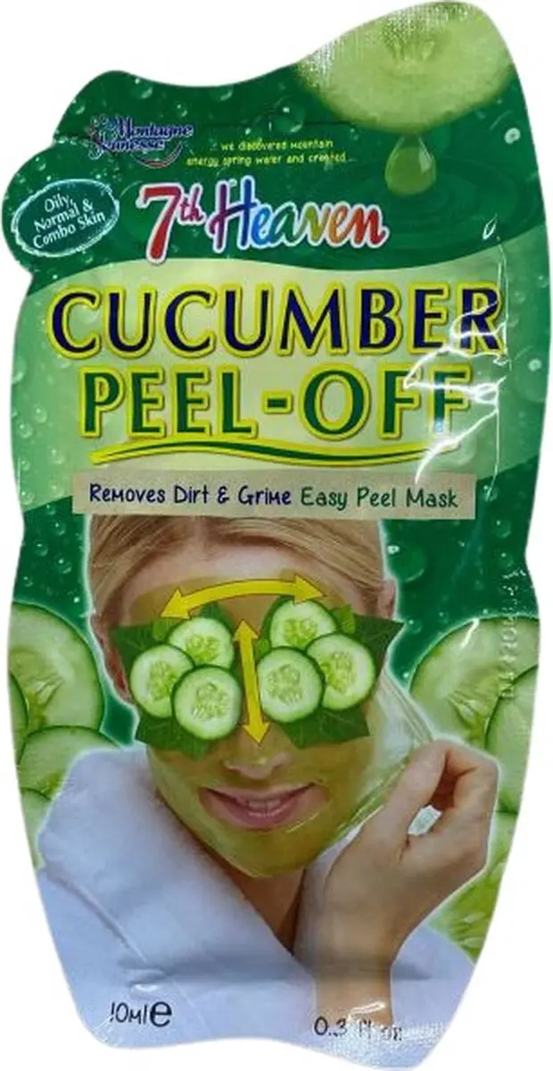 Montagne Jeunesse Cucumber Peel-Off Gezichtsmasker 10ml - 3 Stuks - afbeelding 5 van 6