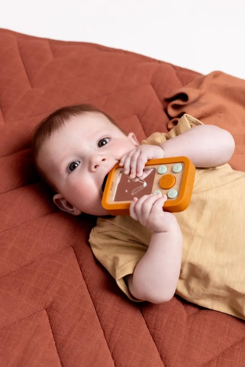 Trixie Houten Babytelefoon Mr. Fox - Oranje