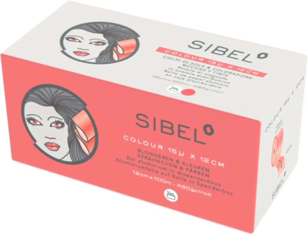 Sibel Alufolie 15µ Rood 12cm x 100m - afbeelding 3 van 3
