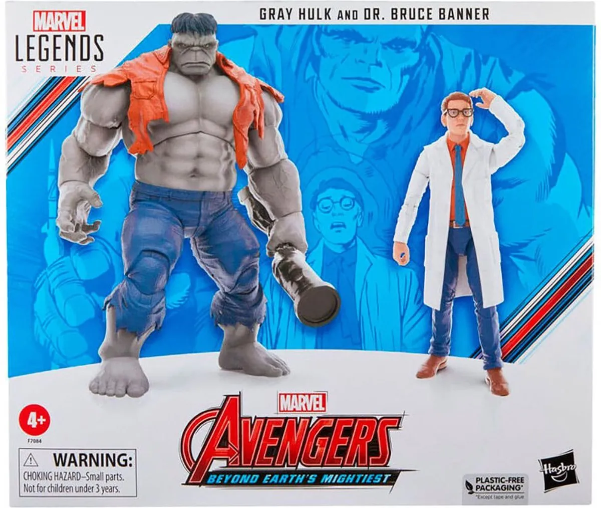 Marvel Legends Gray Hulk & Dr. Bruce Banner Actiefiguur 15cm - Multicolor