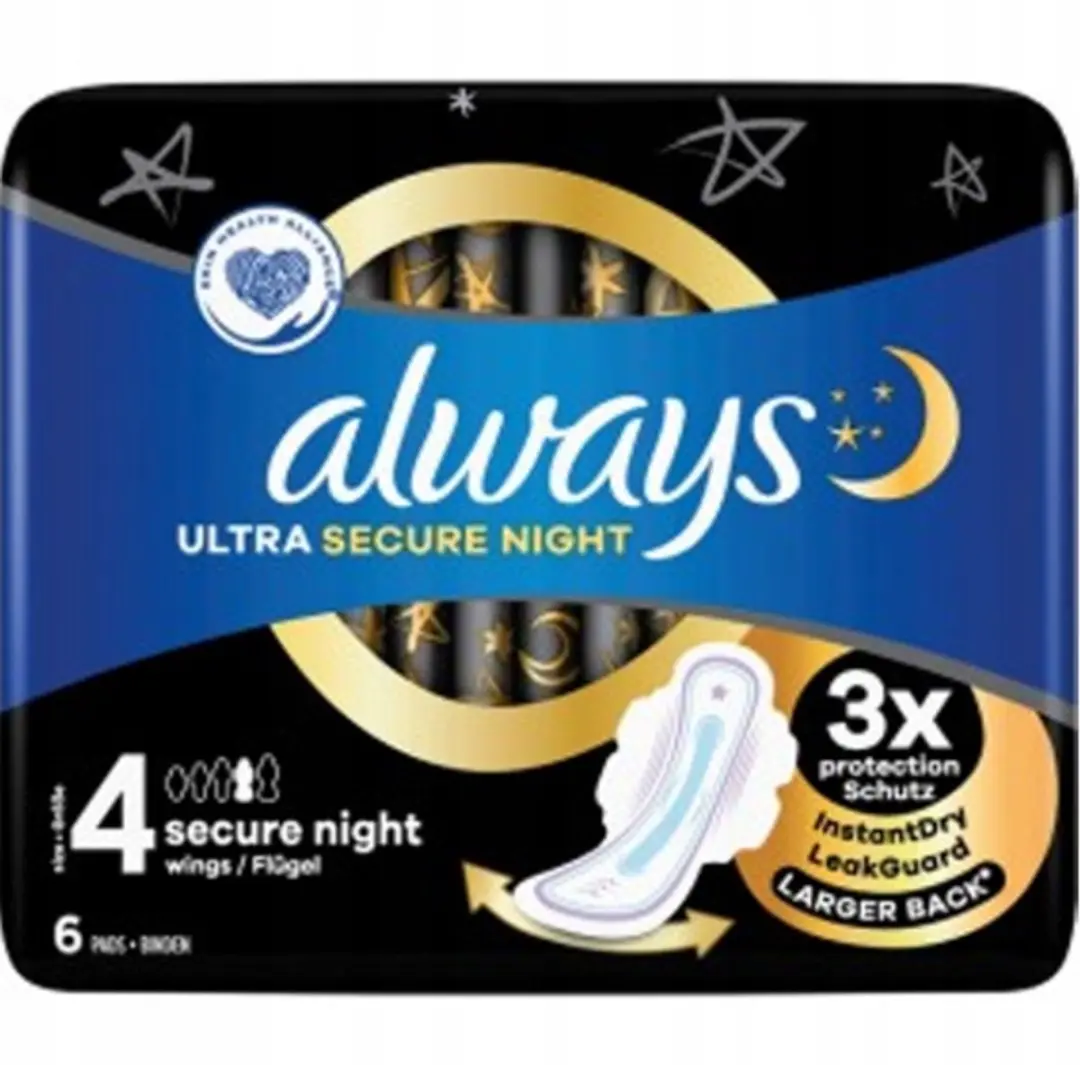 Always Long Maandverband met vleugels 32 Stuks