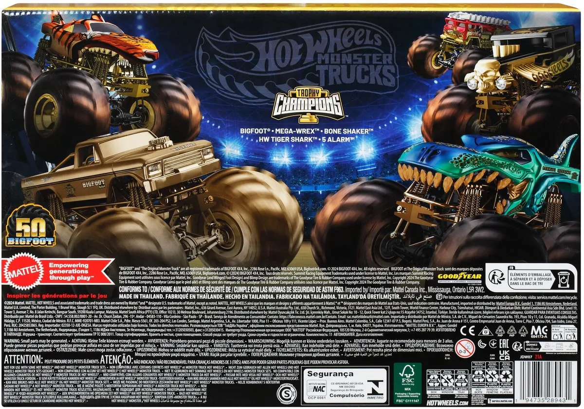 Hot Wheels Monster Trucks Monstertrucks - Collectie Bekerkampioenen