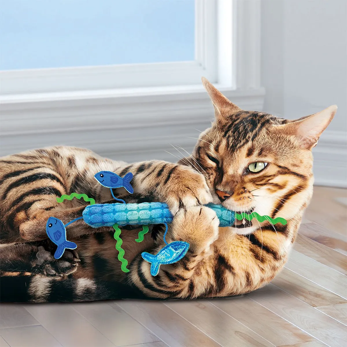 KONG Kickeroo Stickaroo Katten Speelgoed - Blauw